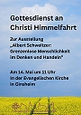 Gottesdienst zu Albert Schweitzer