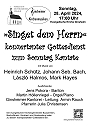 »Singet dem Herrn«
konzertanter Gottesdienst zum Sonntag Kantate